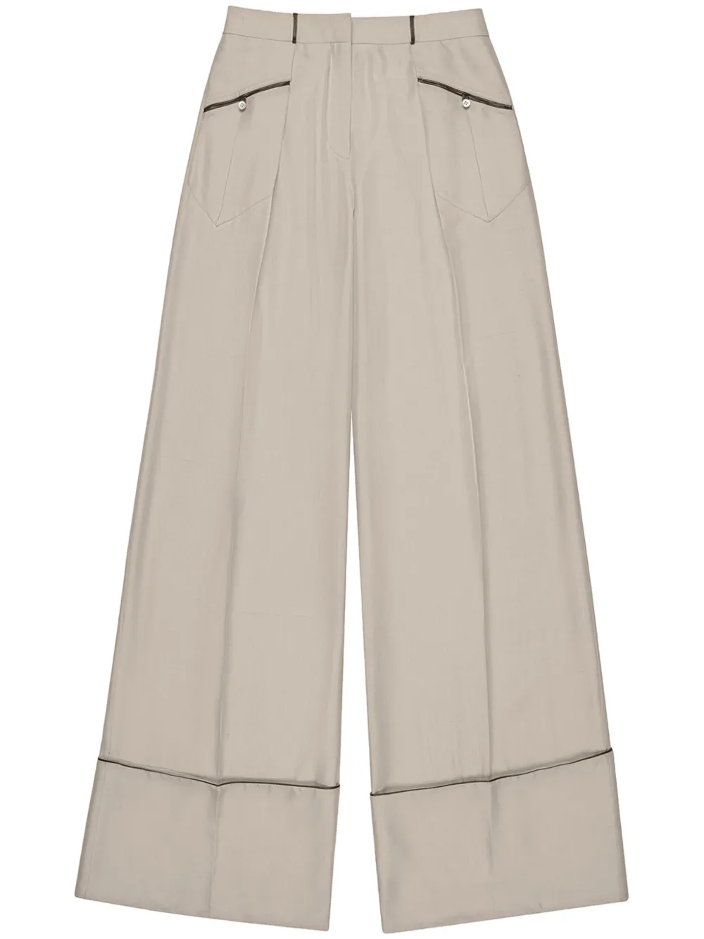 Bally シルク ワイドパンツ - ニュートラル Bally シルク ワイドパンツ - ニュートラル