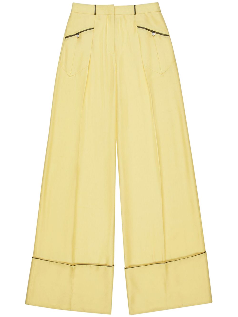 Bally silk tailored trousers - Yellow