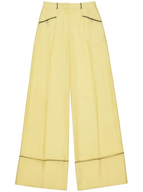 Bally pantalones de vestir de seda