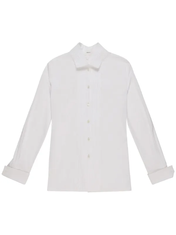 Bally Long-sleeve Buttoned Cotton Shirt in White