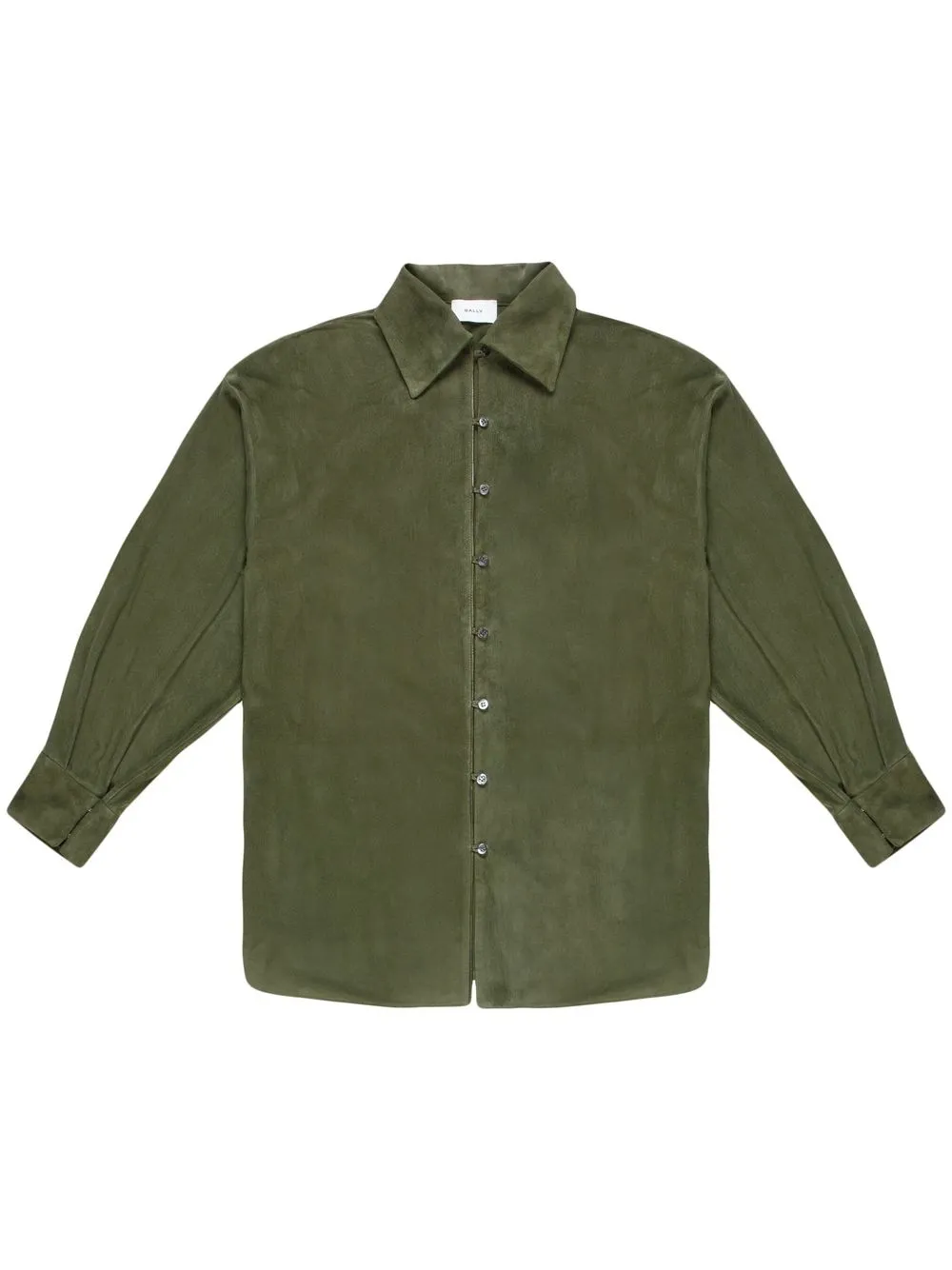 Bally suede pointed collar shirt - Green