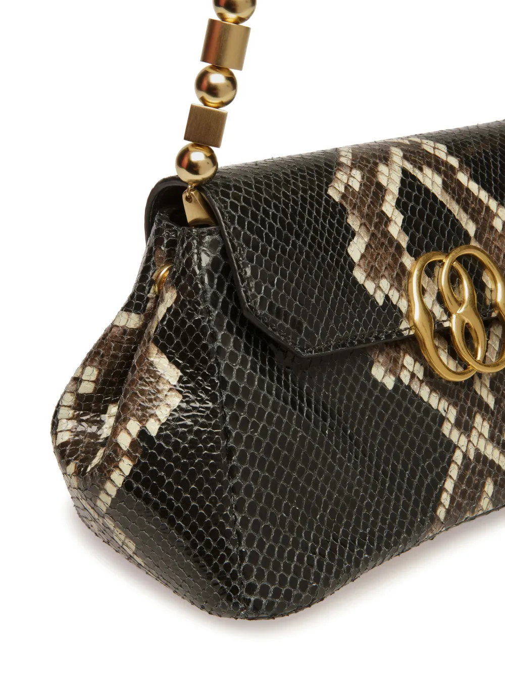 Bally Snakeskineffect Logo Clutch Bag In Schwarz ModeSens