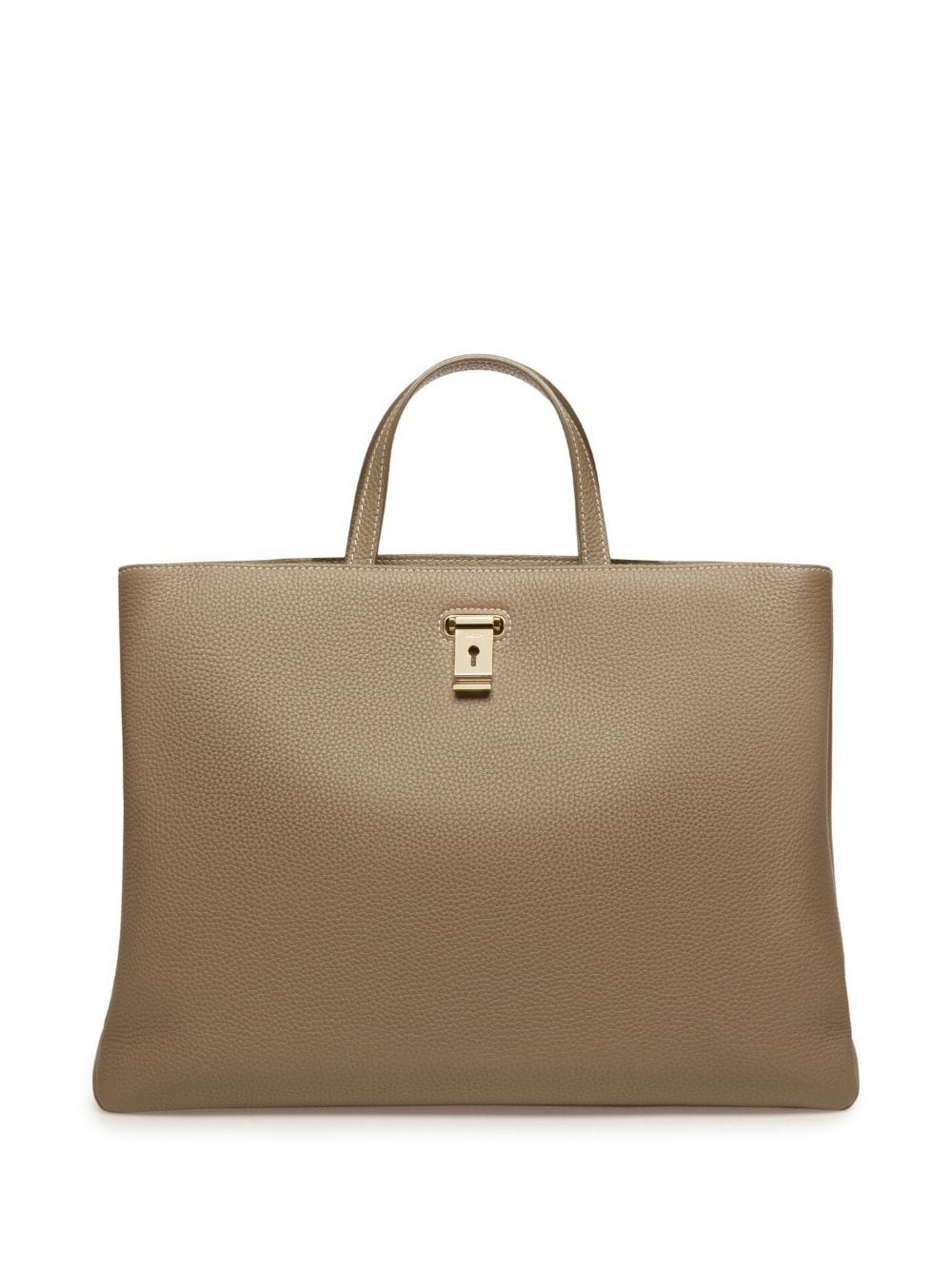 Shop Bally Lya Leather Tote Bag In Neutrals