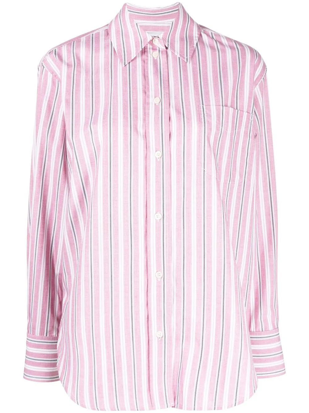 

Victoria Beckham striped long-sleeved shirt - Pink