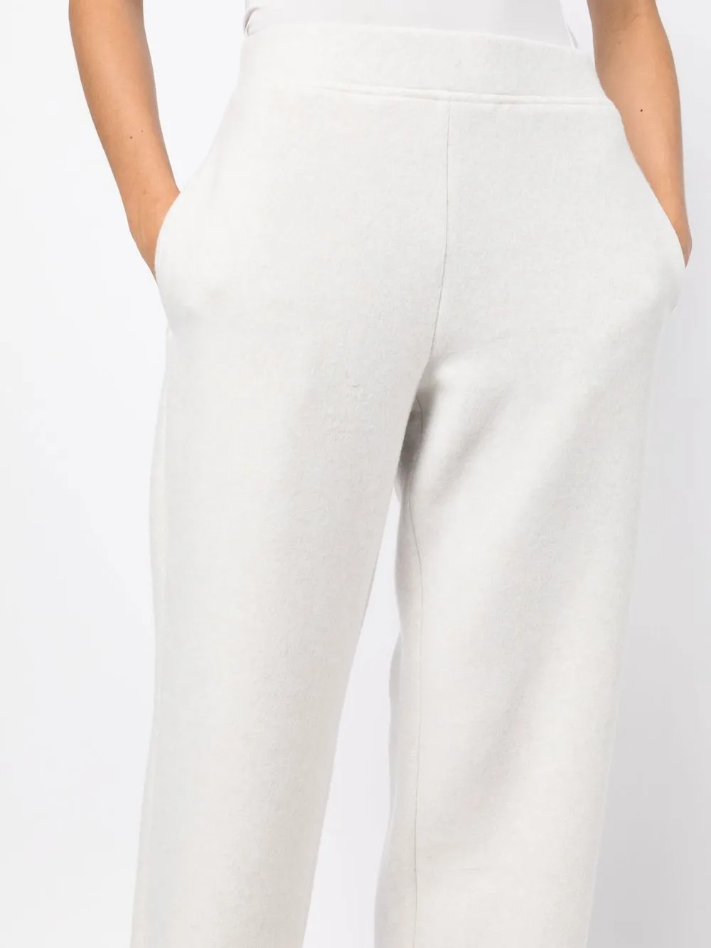Vince High-waisted Wide-leg Trousers In Weiss
