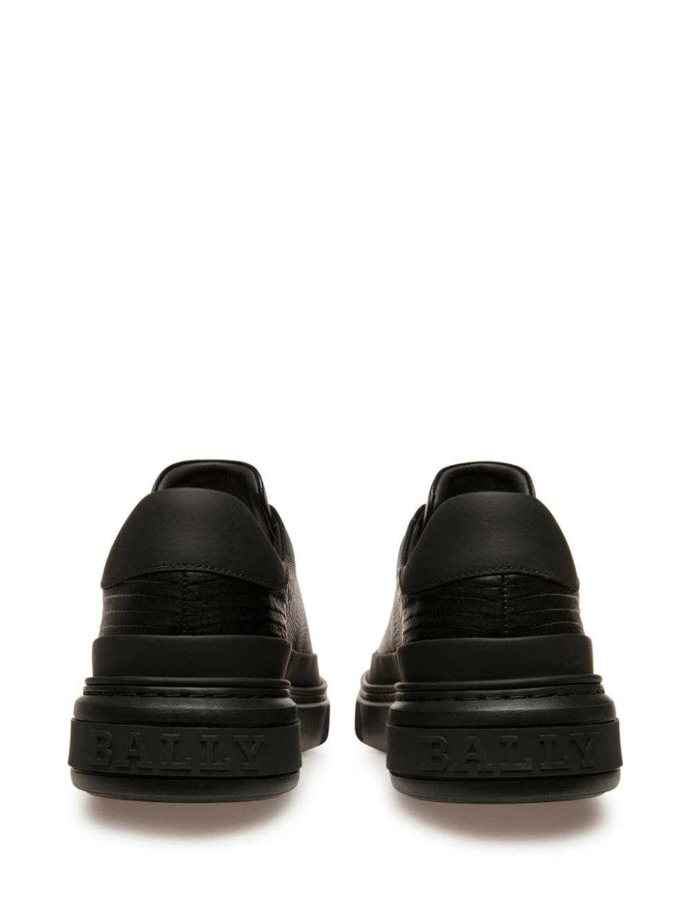 Bally Maily embossed-crocodile leather sneakers - Zwart