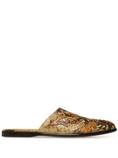 Bally Gardel snake-print slippers