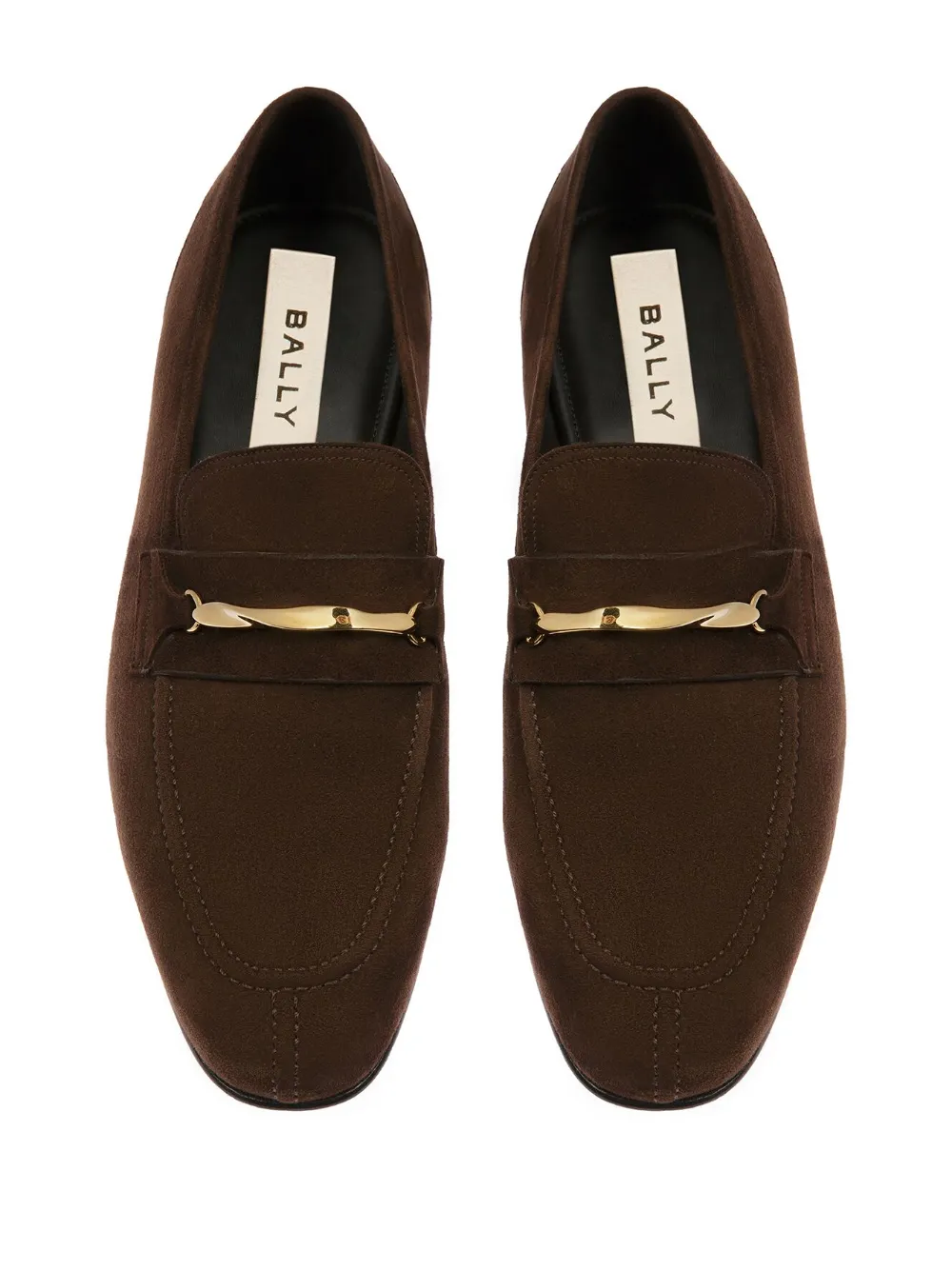 BALLY BUCKLE-DETAIL SUEDE LOAFERS