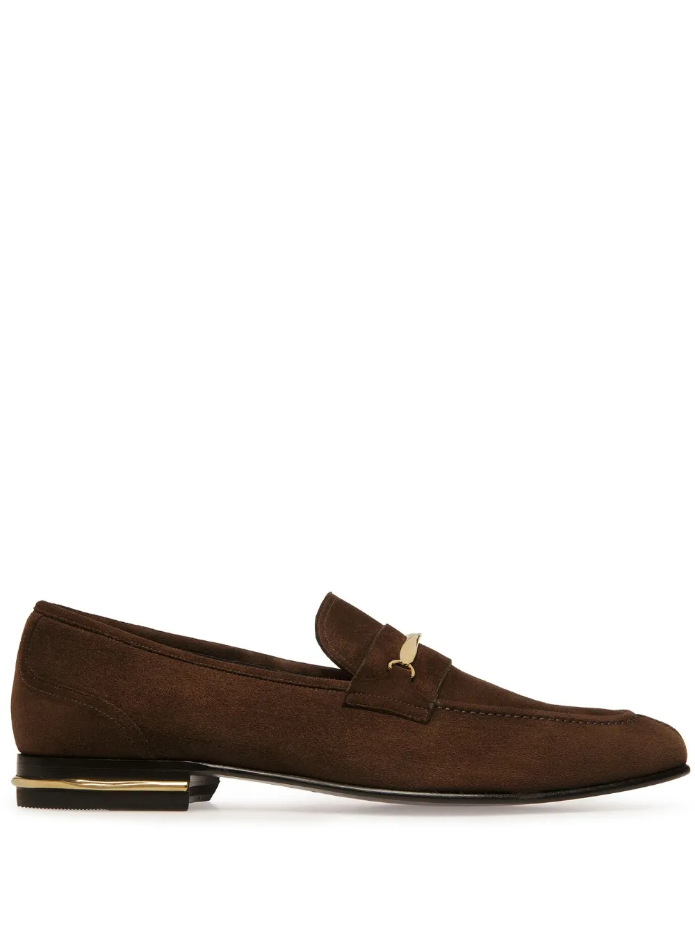 BALLY BUCKLE-DETAIL SUEDE LOAFERS