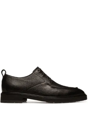 Emporio Armani snakeskin-effect Leather Derby Shoes | Black | FARFETCH