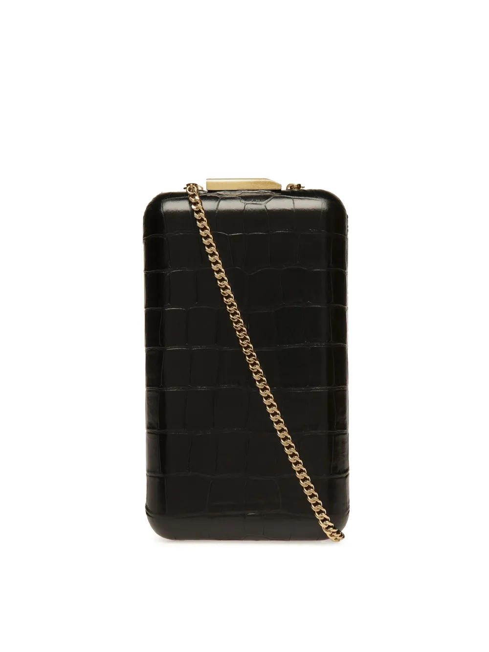 Bally Clutch met krokodillen-reliëf Zwart