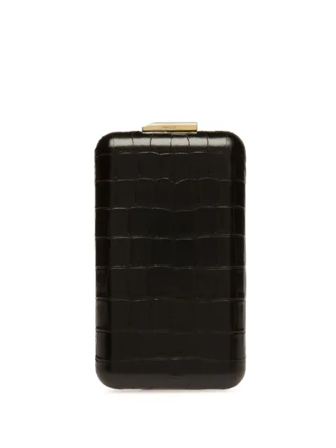 Bally embossed crocodile-effect clutch bag