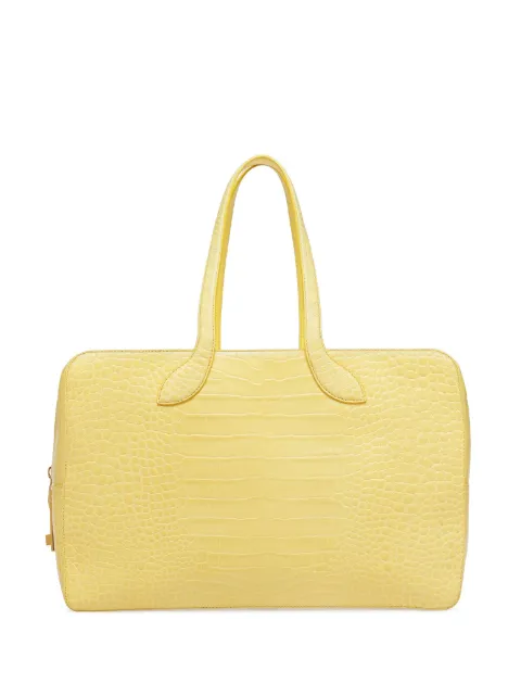 Bally crocodile-embossed leather tote bag
