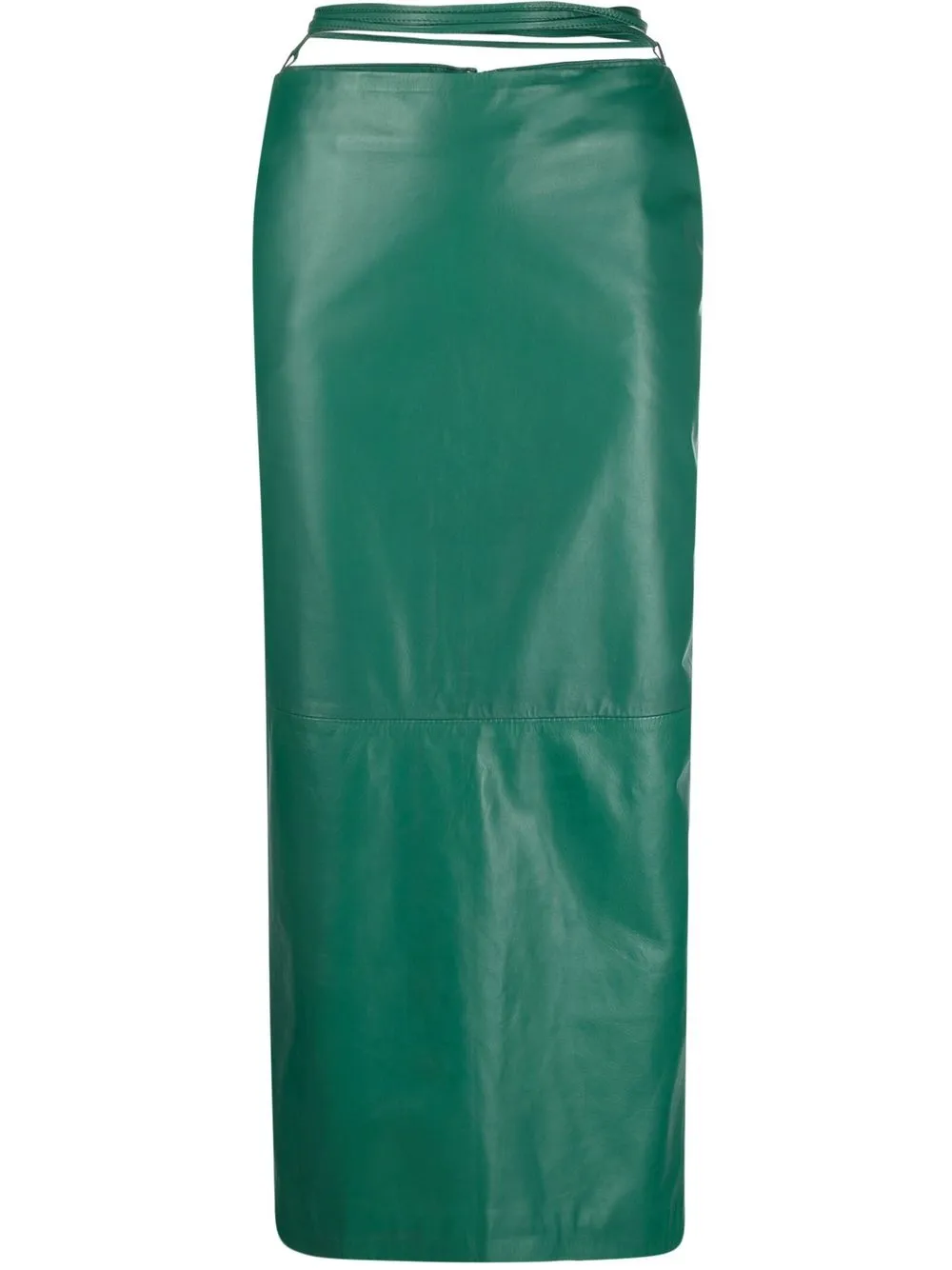 

Manokhi leather midi skirt - Green