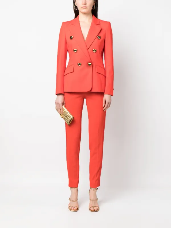 Moschino heart-button double-breasted Blazer - Farfetch