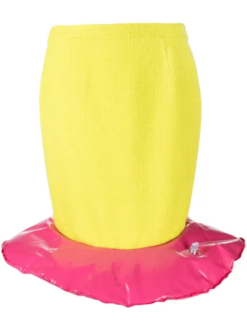 Moschino inflatable-detail tweed skirt