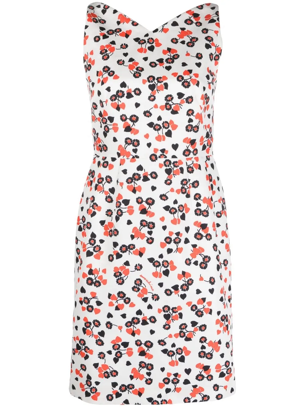 

Moschino vestido sin mangas con estampado floral - Blanco