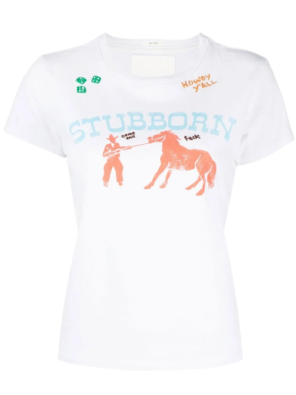 

MOTHER graphic-print short-sleeved T-shirt - White