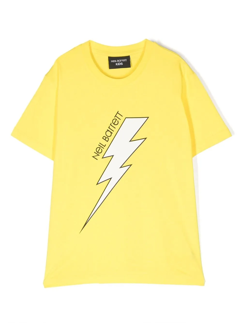 Neil Barrett Kids' Thunderbolt Print T-shirt In Yellow