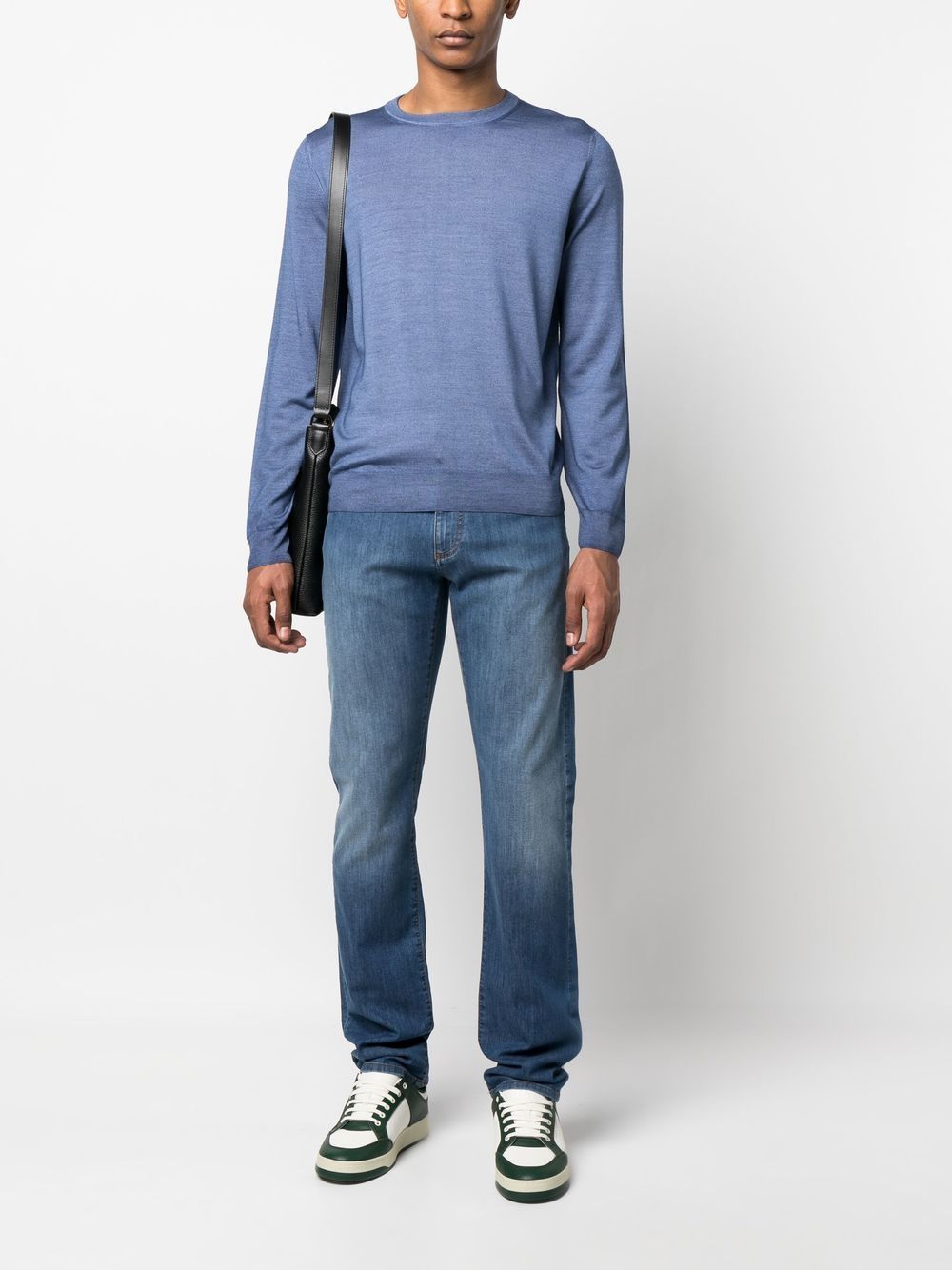 Canali Ruimvallende jeans - Blauw