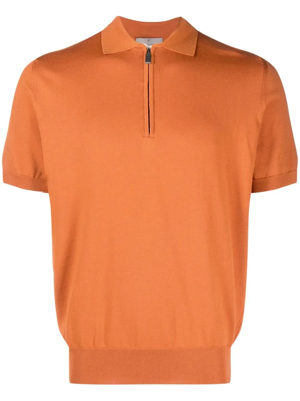 

Canali half-zip fastening polo shirt - Orange