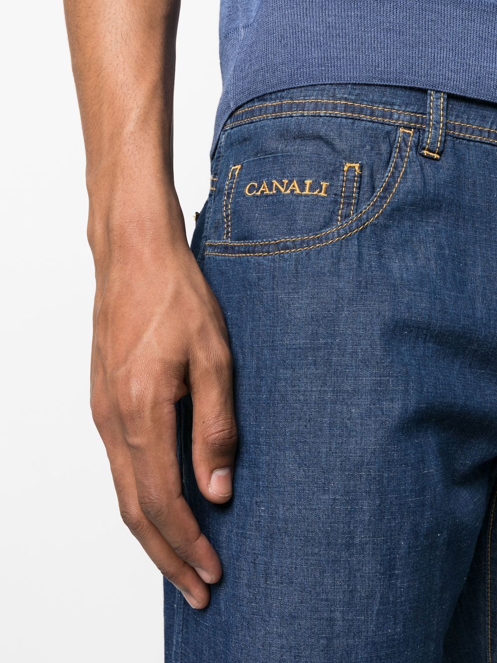 Shop Canali Loose-fit Jeans In 蓝色