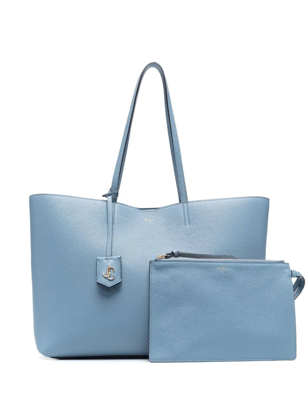 

Jimmy Choo tote con placa del logo - Azul