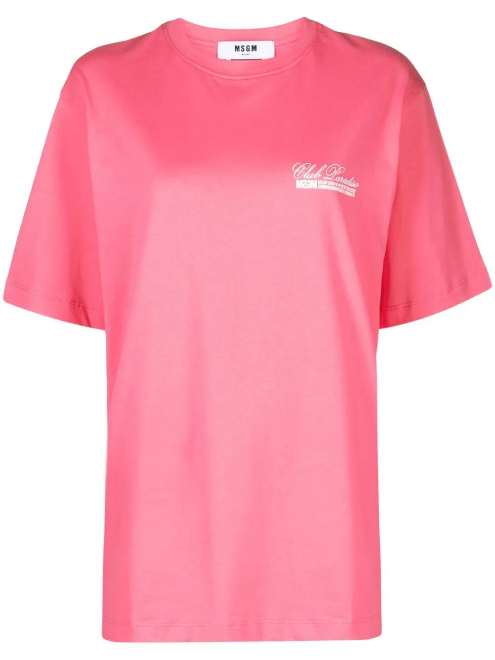 Msgm Logo-print Cotton T-shirt In Pink