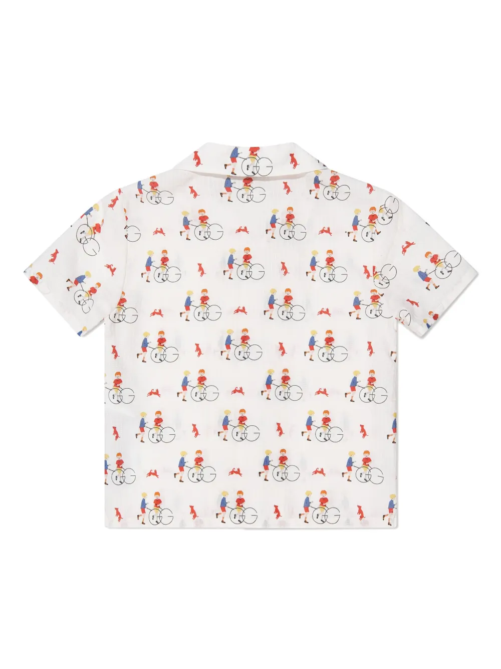 Gucci Kids illustration-print short-sleeved shirt - Neutrals