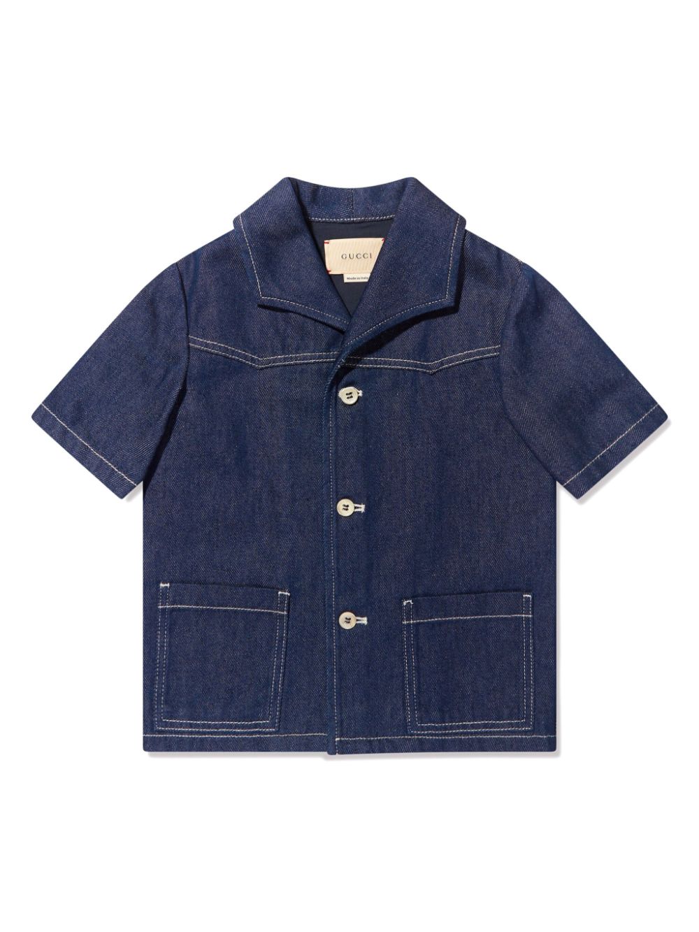 Gucci Kids logo-print denim jacket - Blue