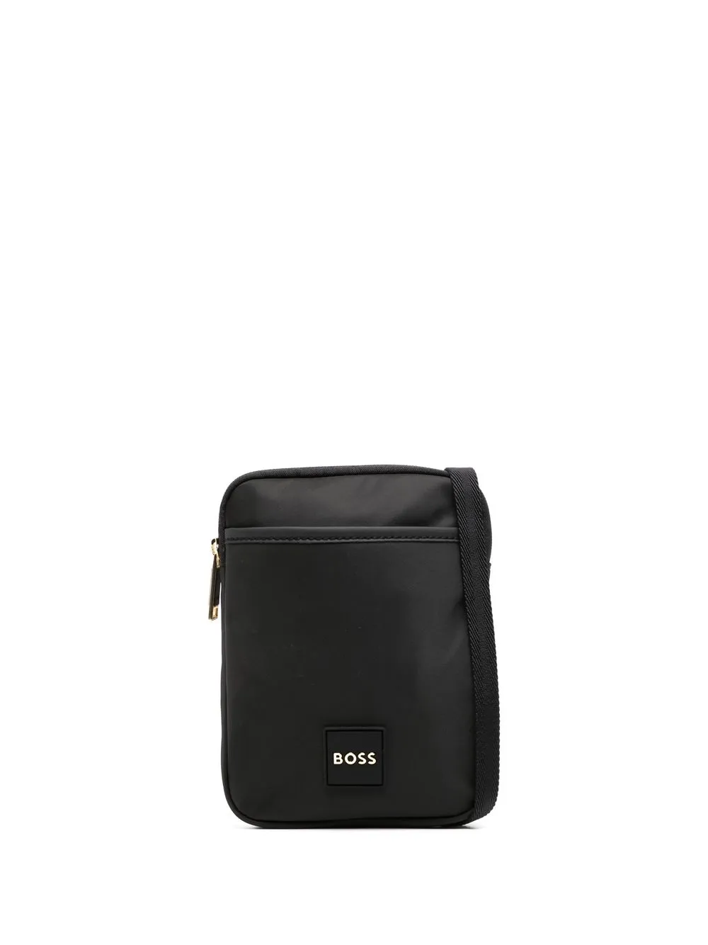 

BOSS logo-patch messenger bag - Black