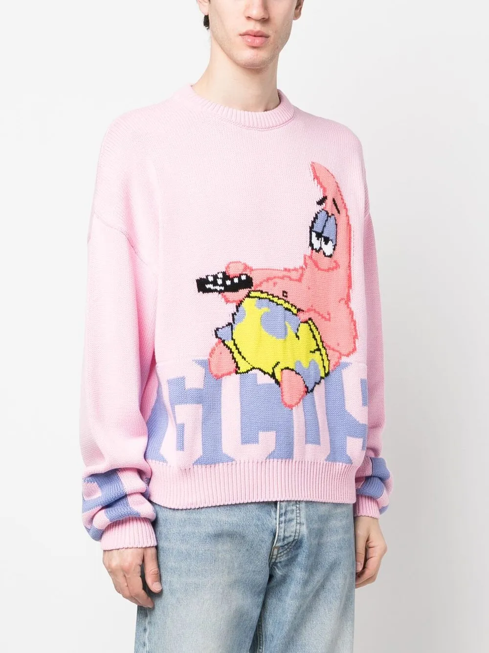 Gcds Illustration-print Jumper In Pink