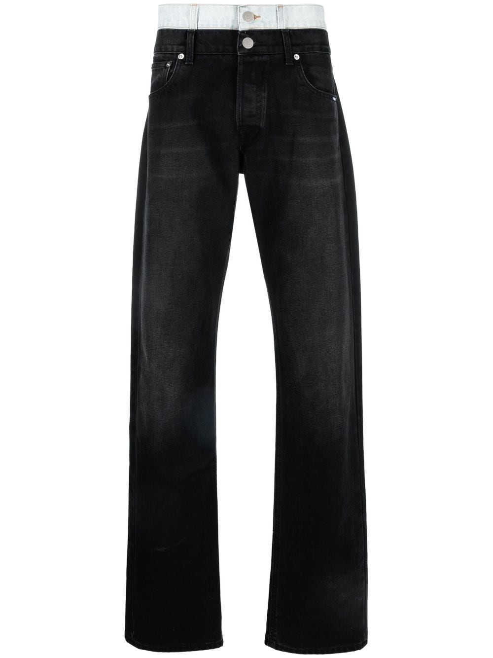 Vtmnts Mid-rise Straight-leg Jeans In Black