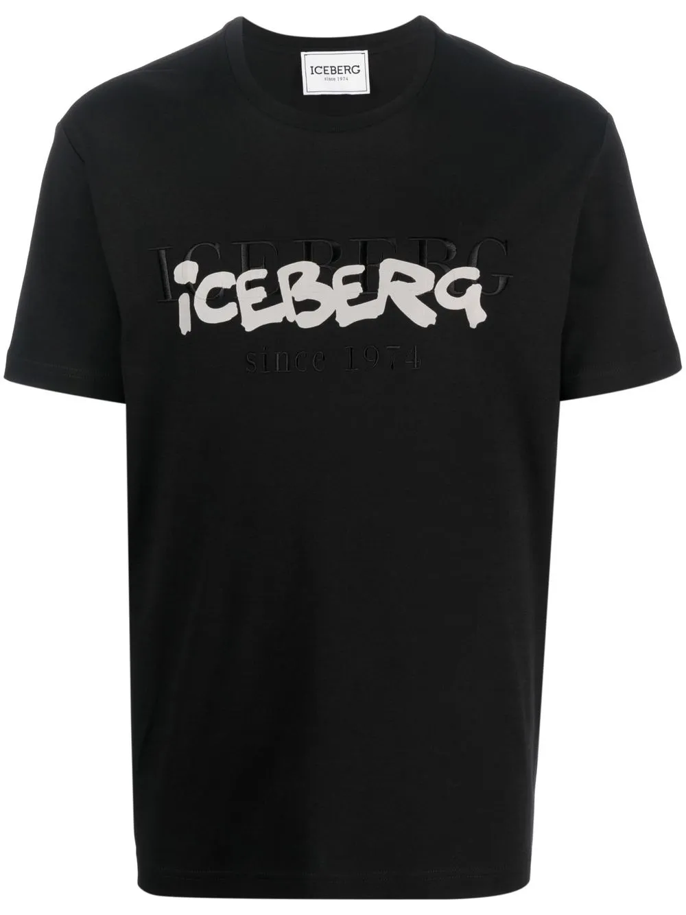 

Iceberg logo-print detail T-shirt - Black