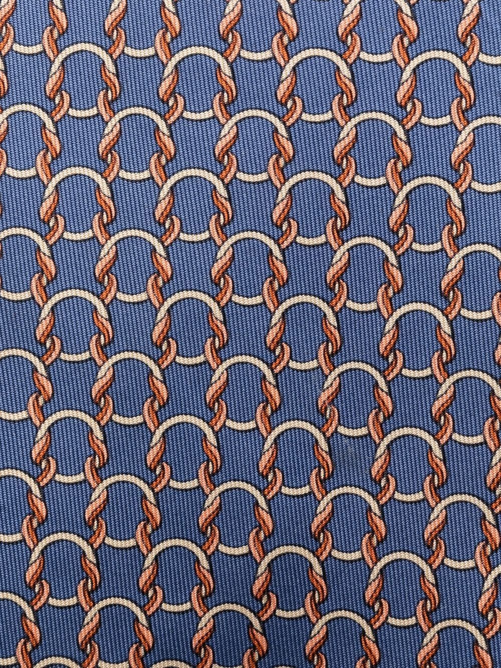 Hermès Pre-owned stropdas met geometrisch patroon - Blauw