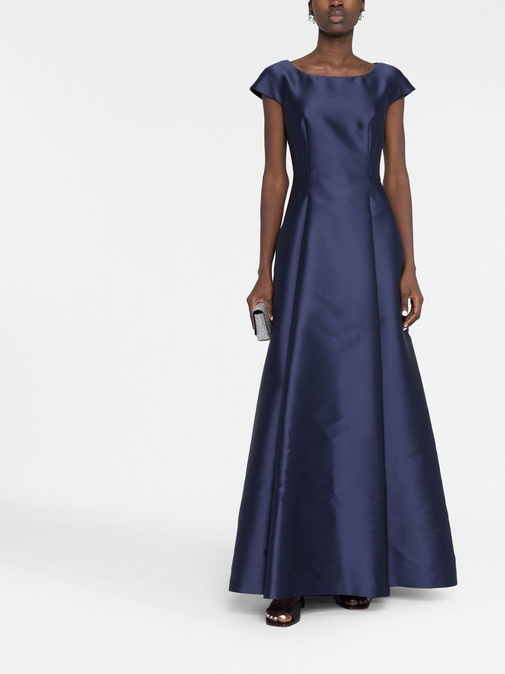 Alberta Ferretti Avondjurk met boothals - Blauw