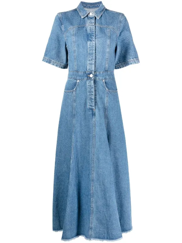 Denim cap 2024 sleeve dress