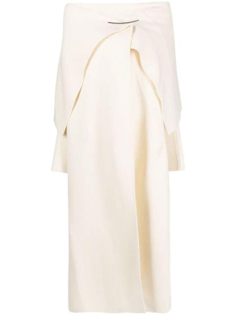 The Row cashmere drape-detail coat 