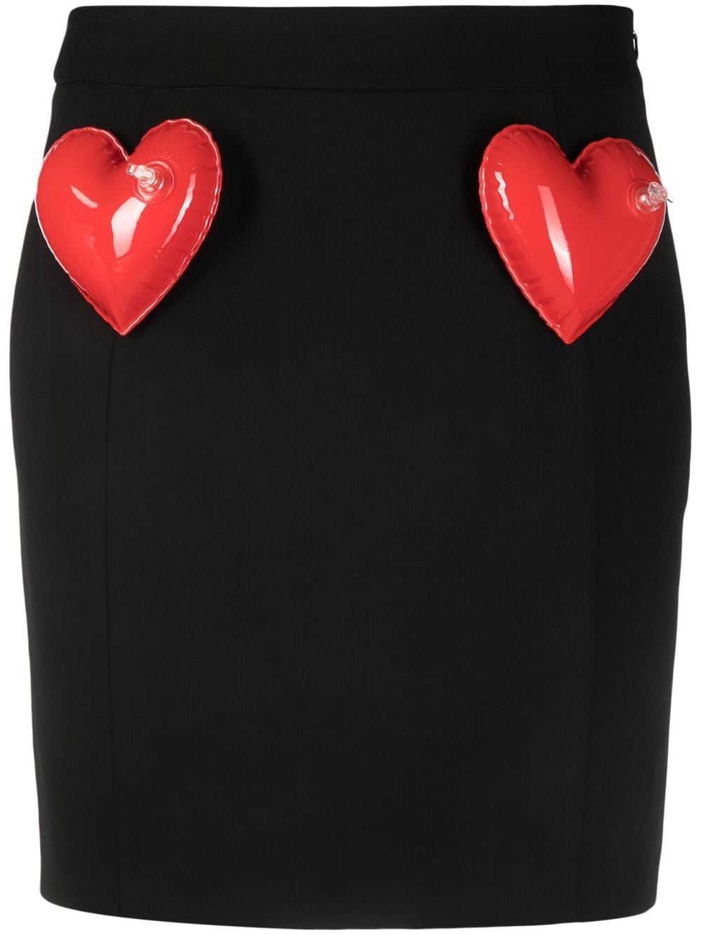 MOSCHINO HEART-APPLIQUÉ HIGH-WAISTED SKIRT