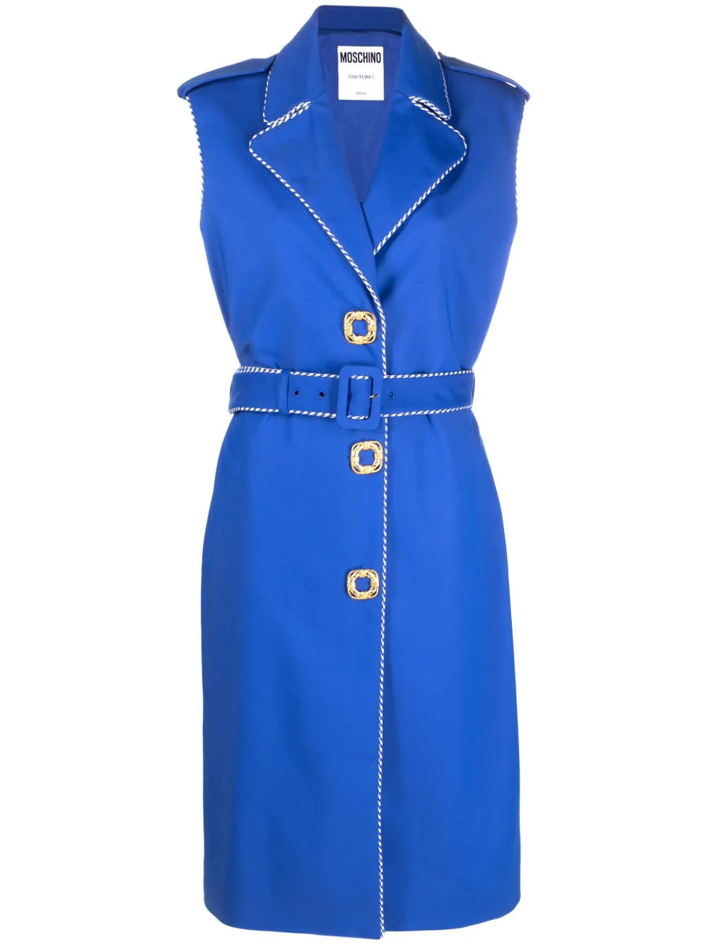 Moschino sleeveless midi dress - Blue