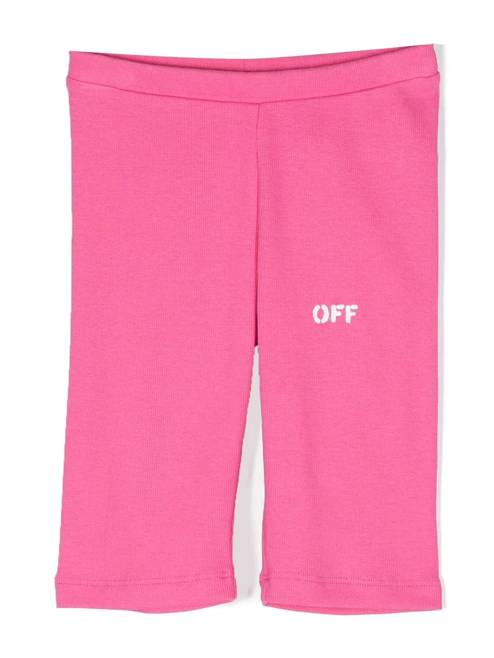 

Off-White Kids logo-print knee-length leggings - Pink
