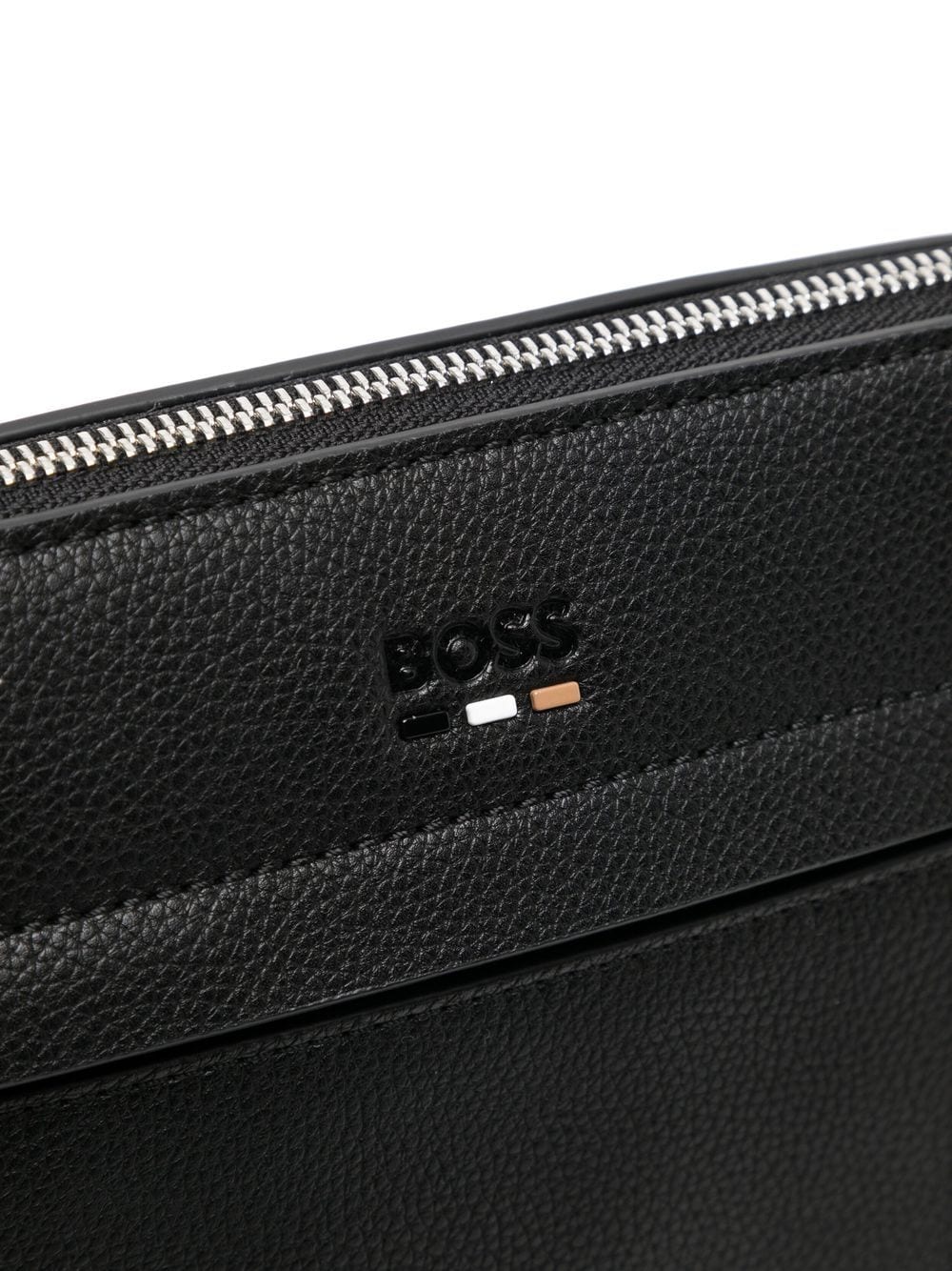 Shop Hugo Boss Embossed-logo Messenger Bag In Schwarz