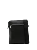 BOSS embossed-logo messenger bag - Black