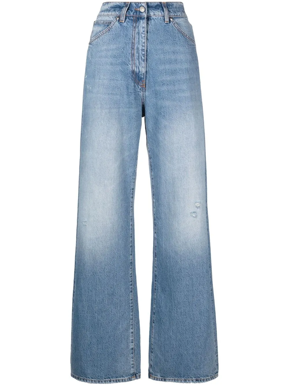 

MSGM high-rise wide-leg jeans - Blue