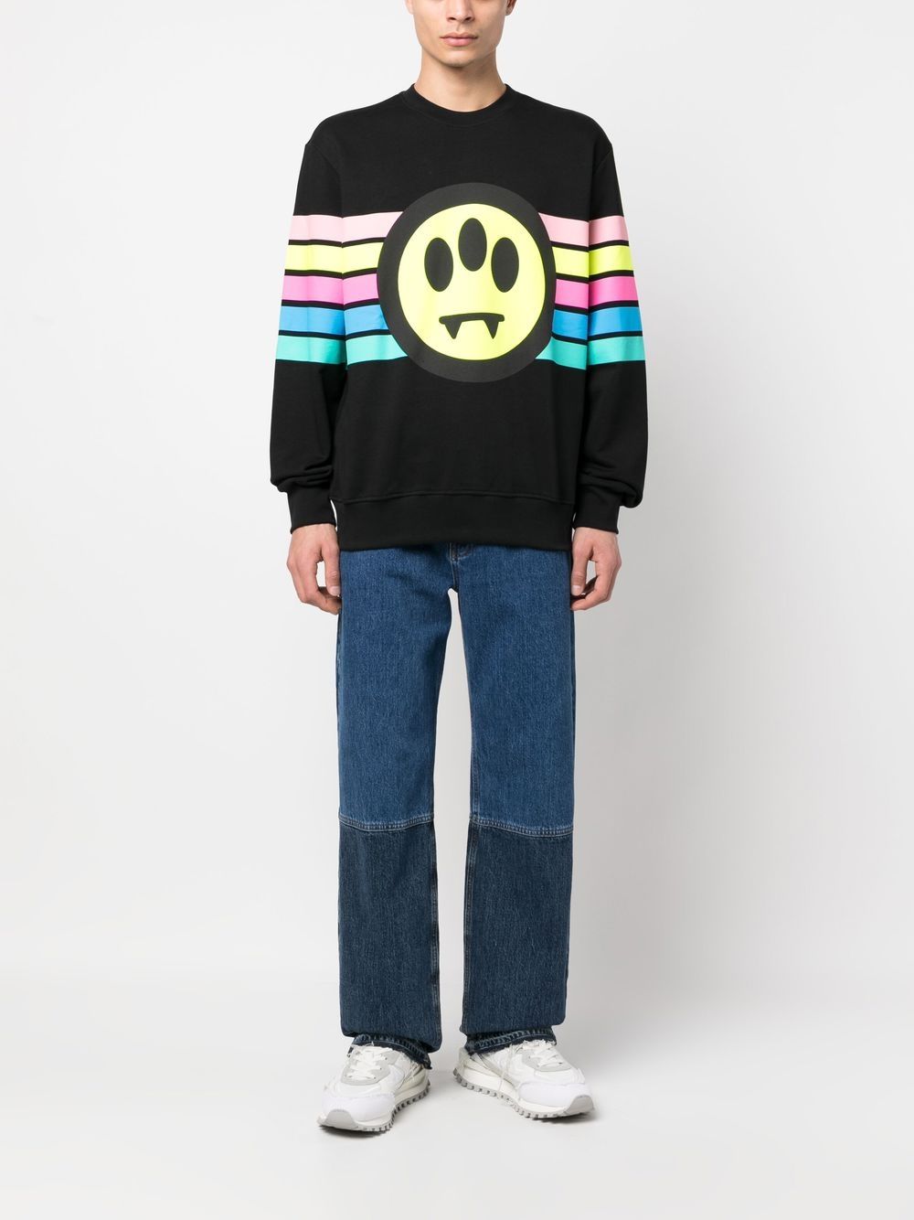 MOTIF-PRINT CREW NECK JUMPER