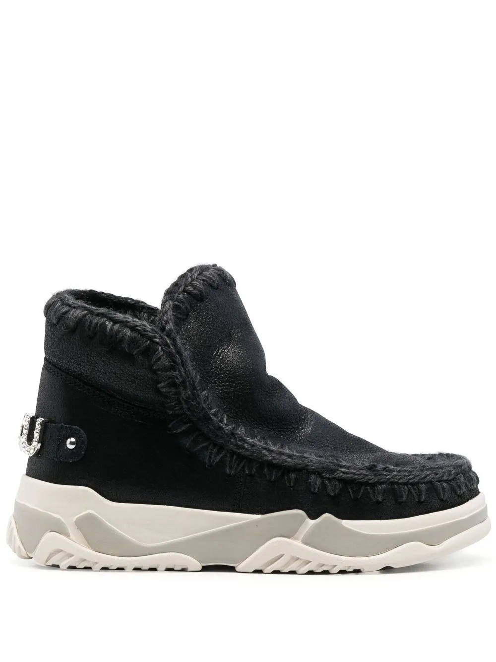 

Mou logo plaque boot sneakers - Black