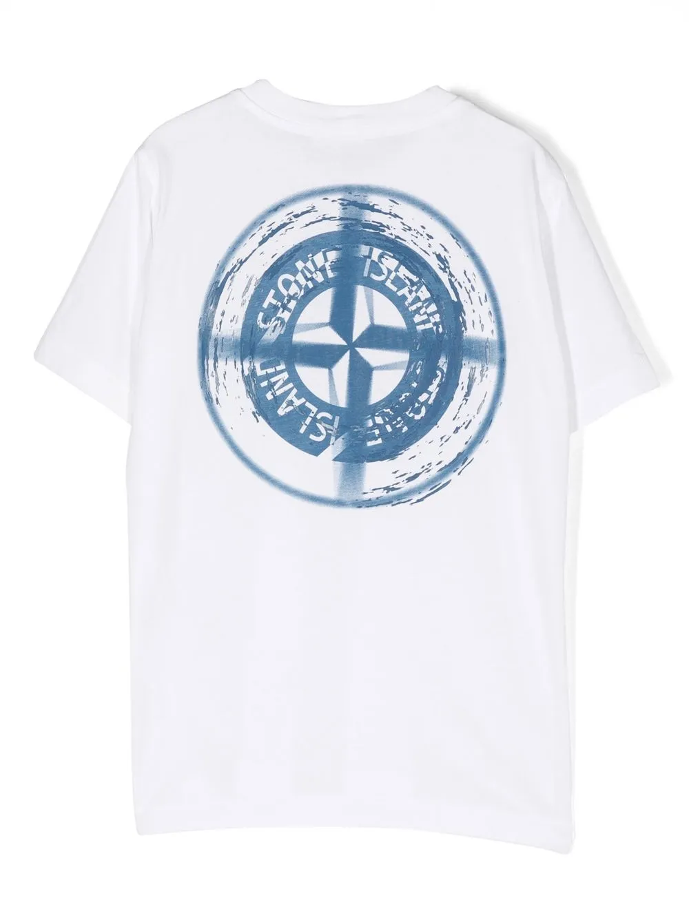 Stone Island Junior T-shirt met logoprint - Wit