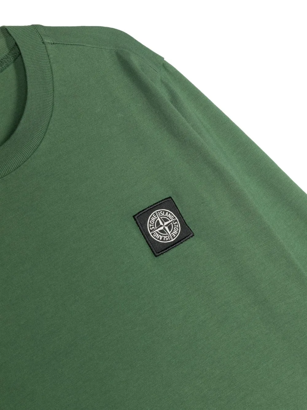  Stone Island Junior Logo-patch Crew Neck Sweatshirt - Green 