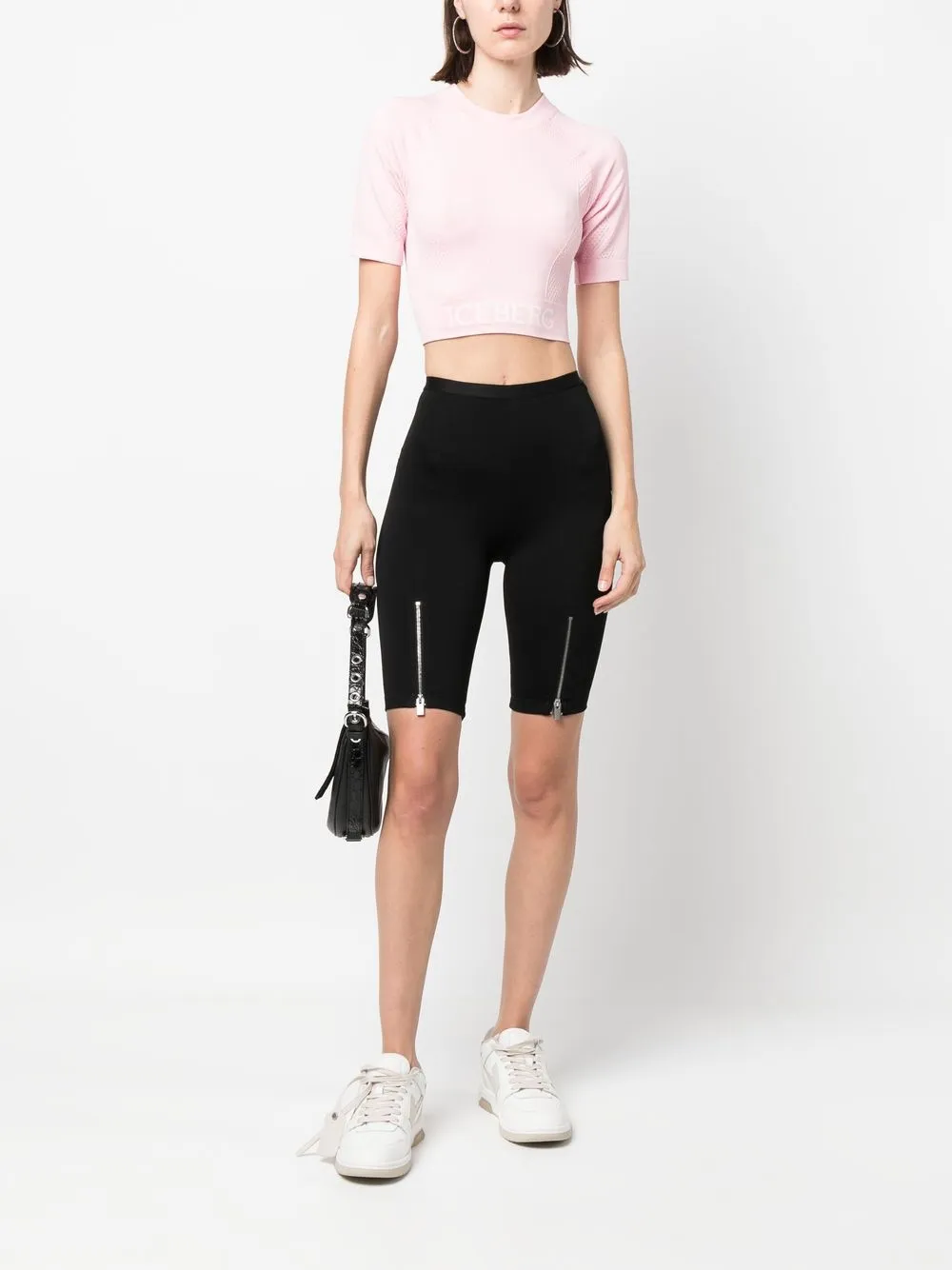Iceberg T-shirt met logoband - Roze