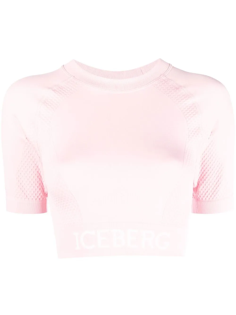 

Iceberg logo-waistband panelled T-shirt - Pink
